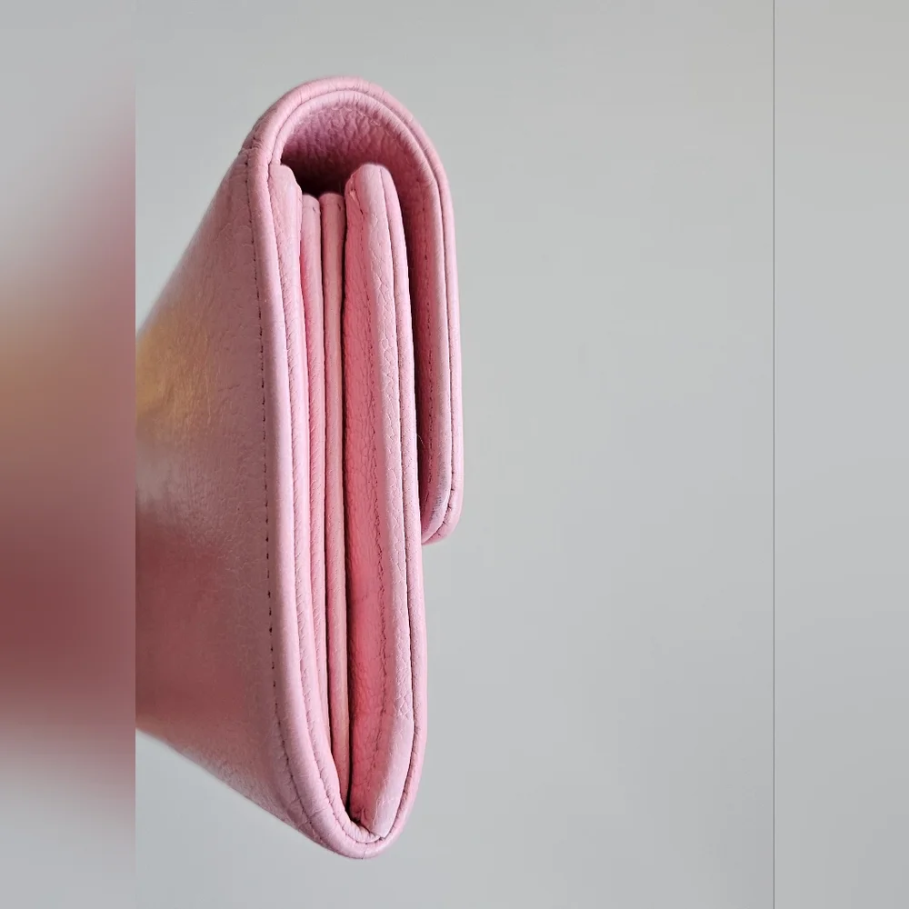 Chanel Pink Calfskin Long Wallet